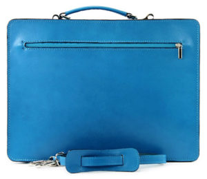 Ledertasche aus blauem Leder