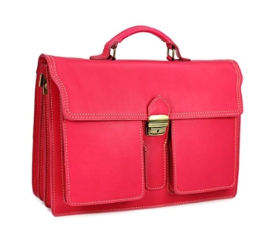 Lehrertasche Leder pink kaufen